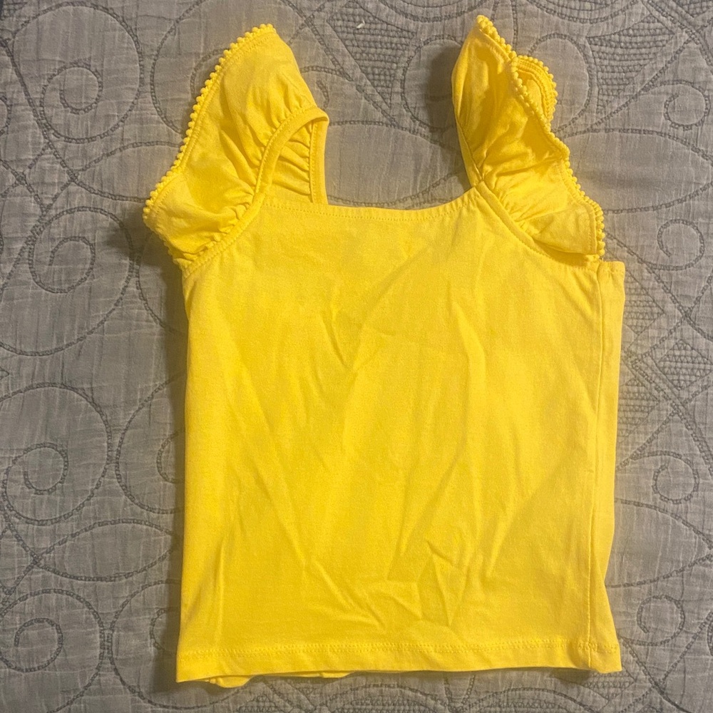 Janie and Jack Yellow Ruffled Sleeve Blouse